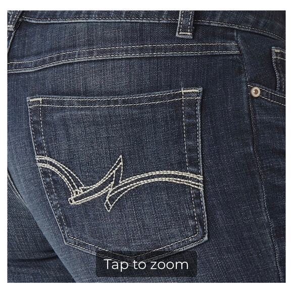 Wrangler Dark Wash Womens Bootcut Jeans Size 15x34 - Picture 9 of 9